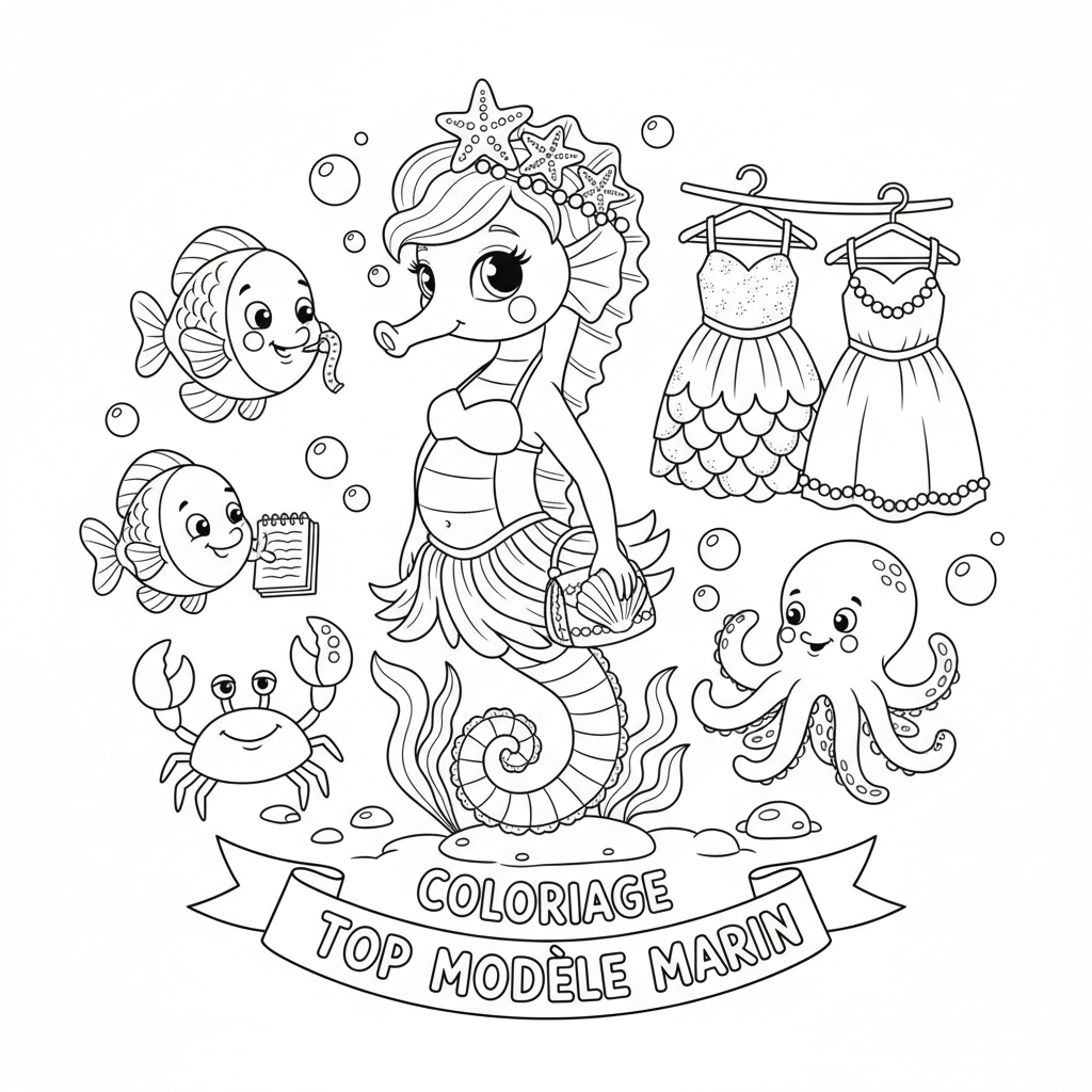 Coloriage coloriage top model à imprimer et à habiller 1