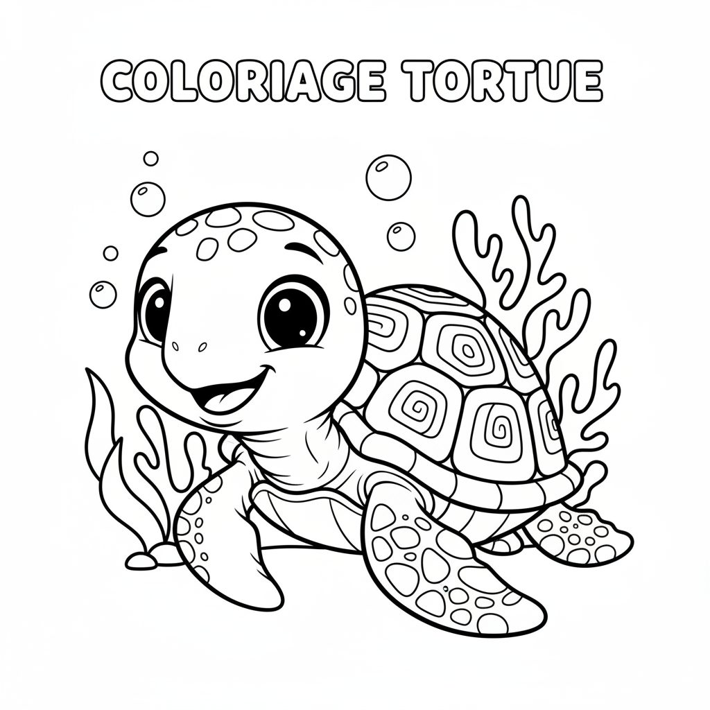 Coloriage coloriage tortue à imprimer 4