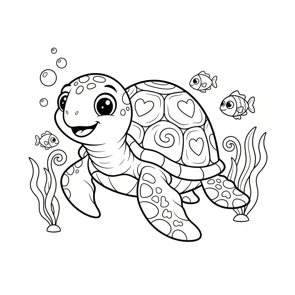 Coloriage tortue de mer gratuit à imprimer pour enfants