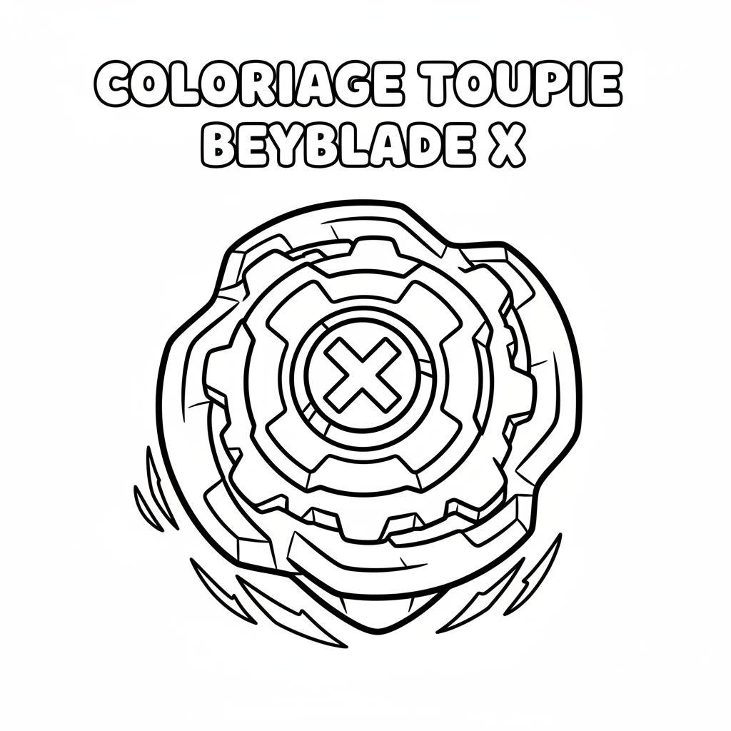 Coloriage Toupie Beyblade X Gratuit à Imprimer
