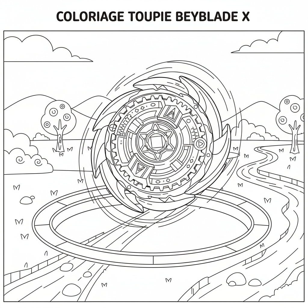 Coloriage coloriage toupie beyblade x 3