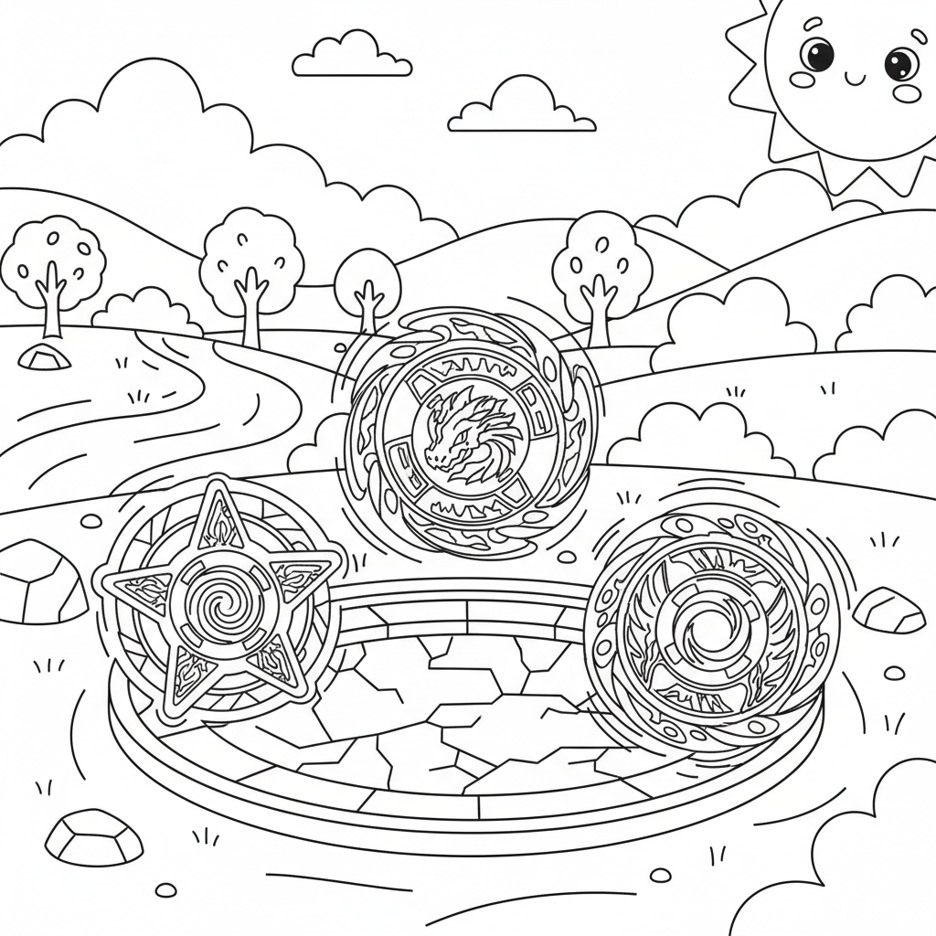 Coloriage coloriage toupies beyblade 3