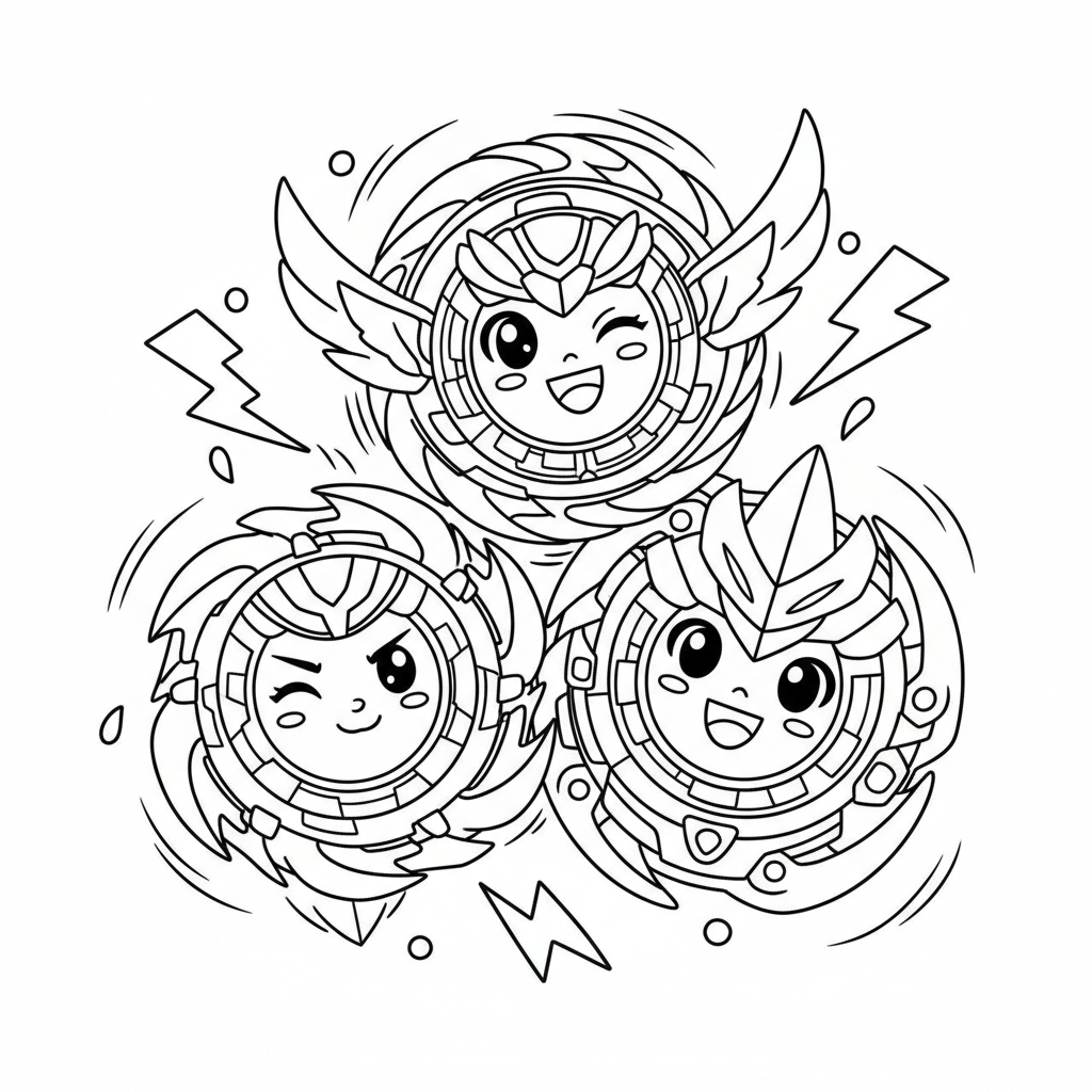 Coloriage coloriage toupies beyblade 4