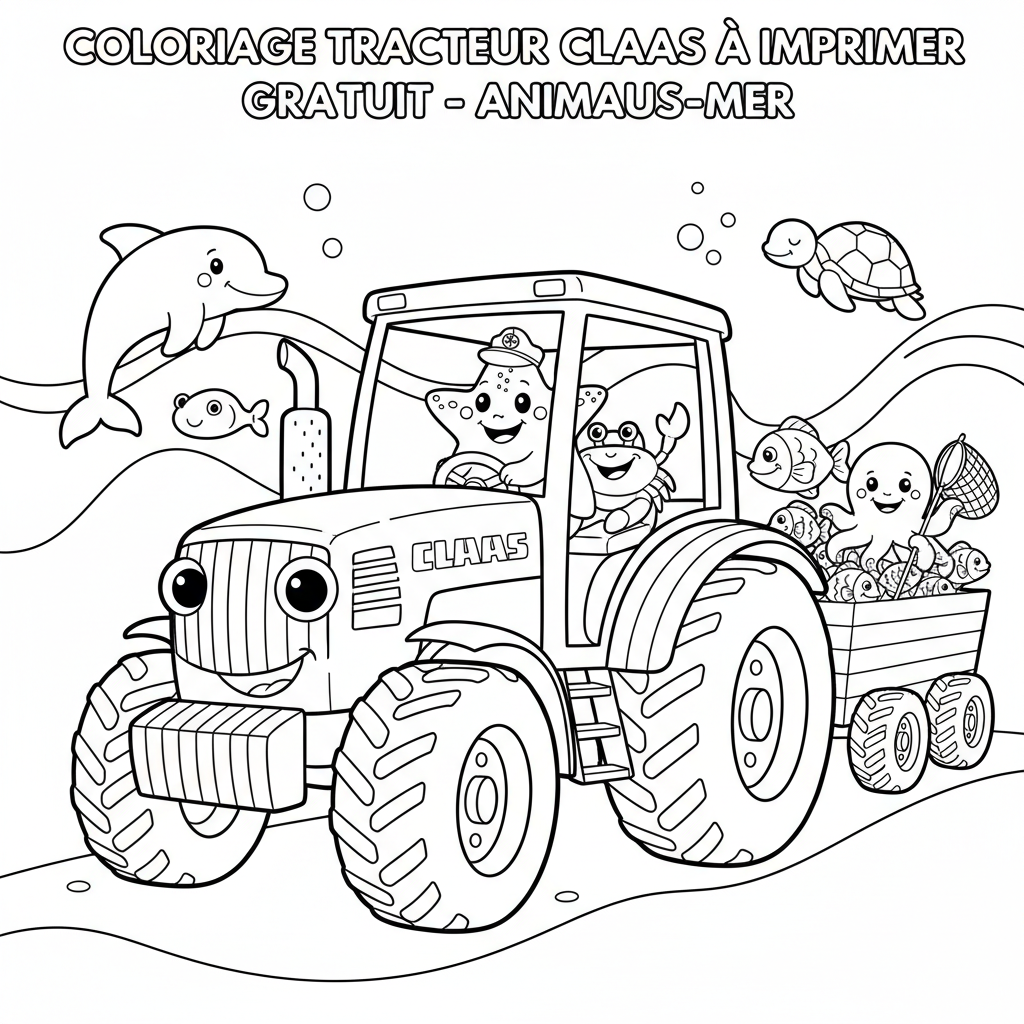 Coloriage coloriage tracteur claas à imprimer gratuit 1
