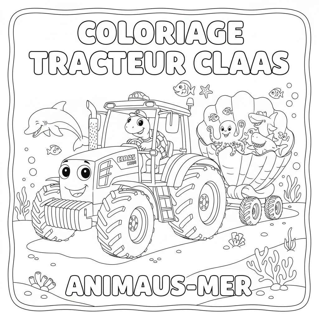 Coloriage coloriage tracteur claas à imprimer gratuit 5