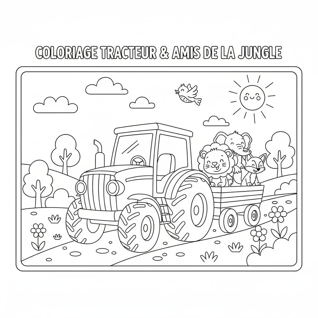 Coloriage coloriage tracteur john deere 3
