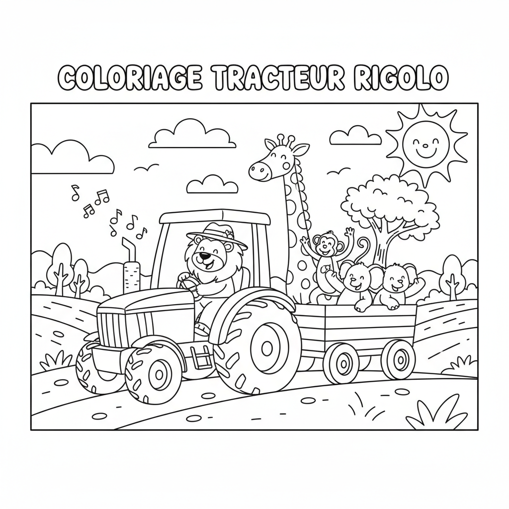 Coloriage coloriage tracteur john deere 5