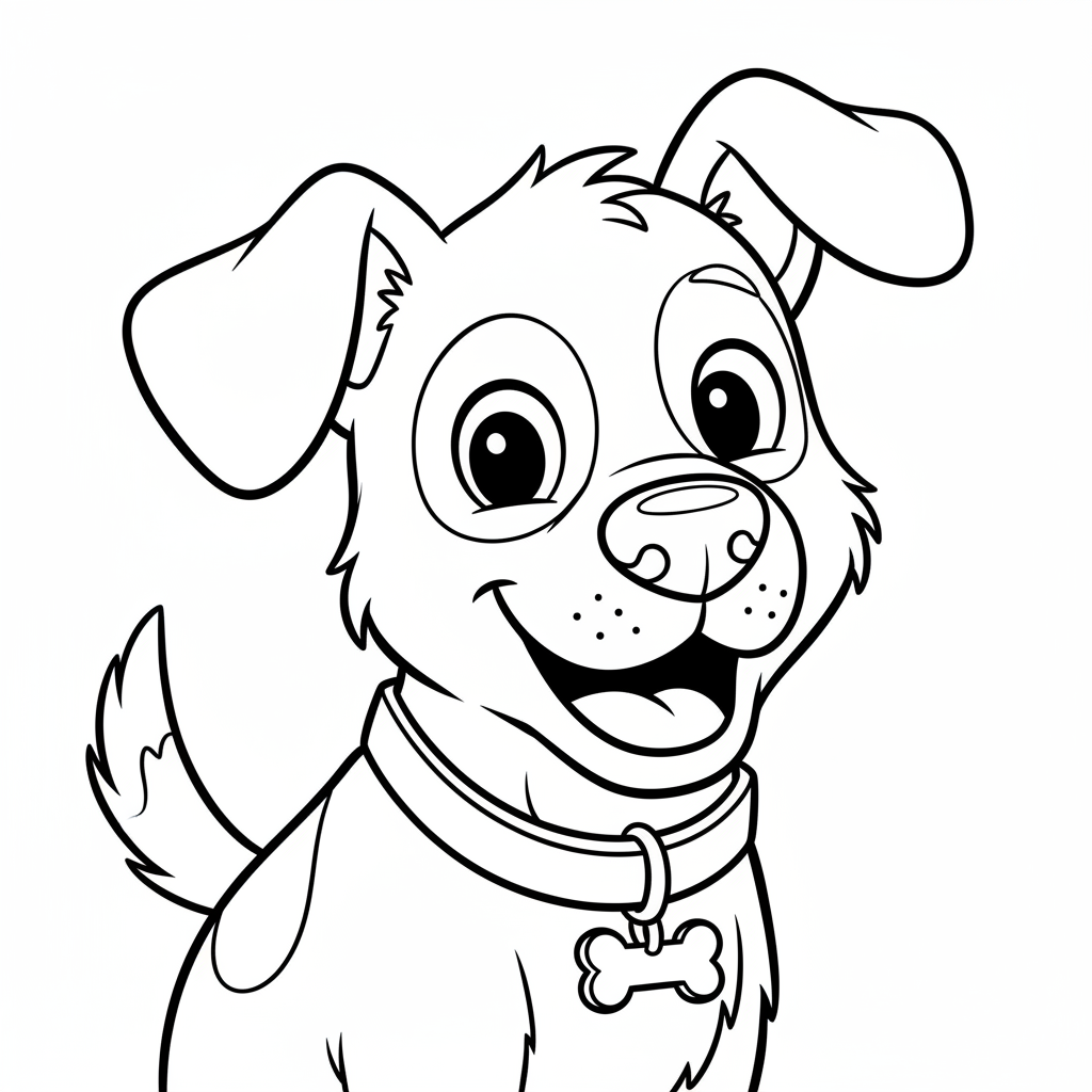 Coloriage coloriage un chien 4
