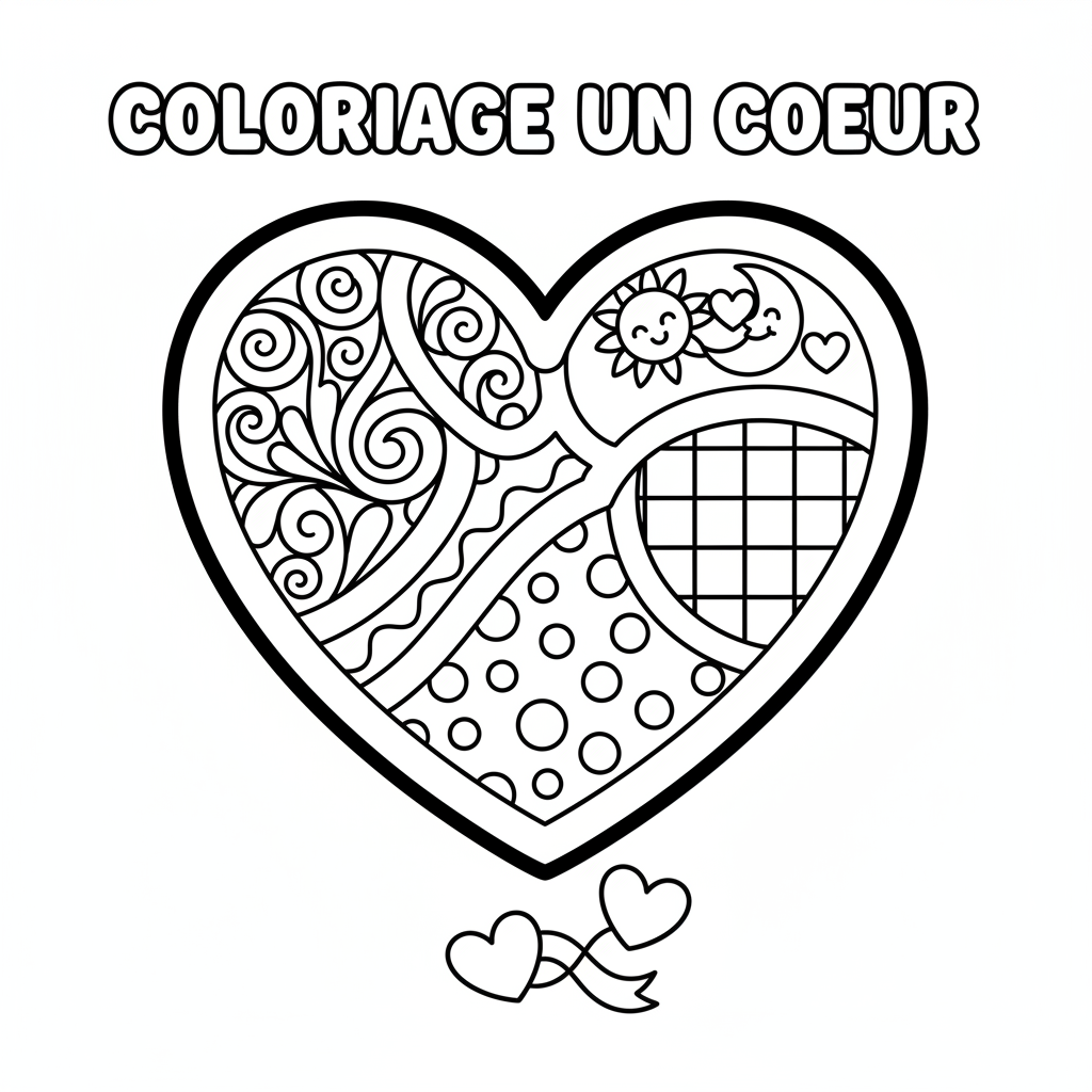 Coloriage coloriage un coeur 2