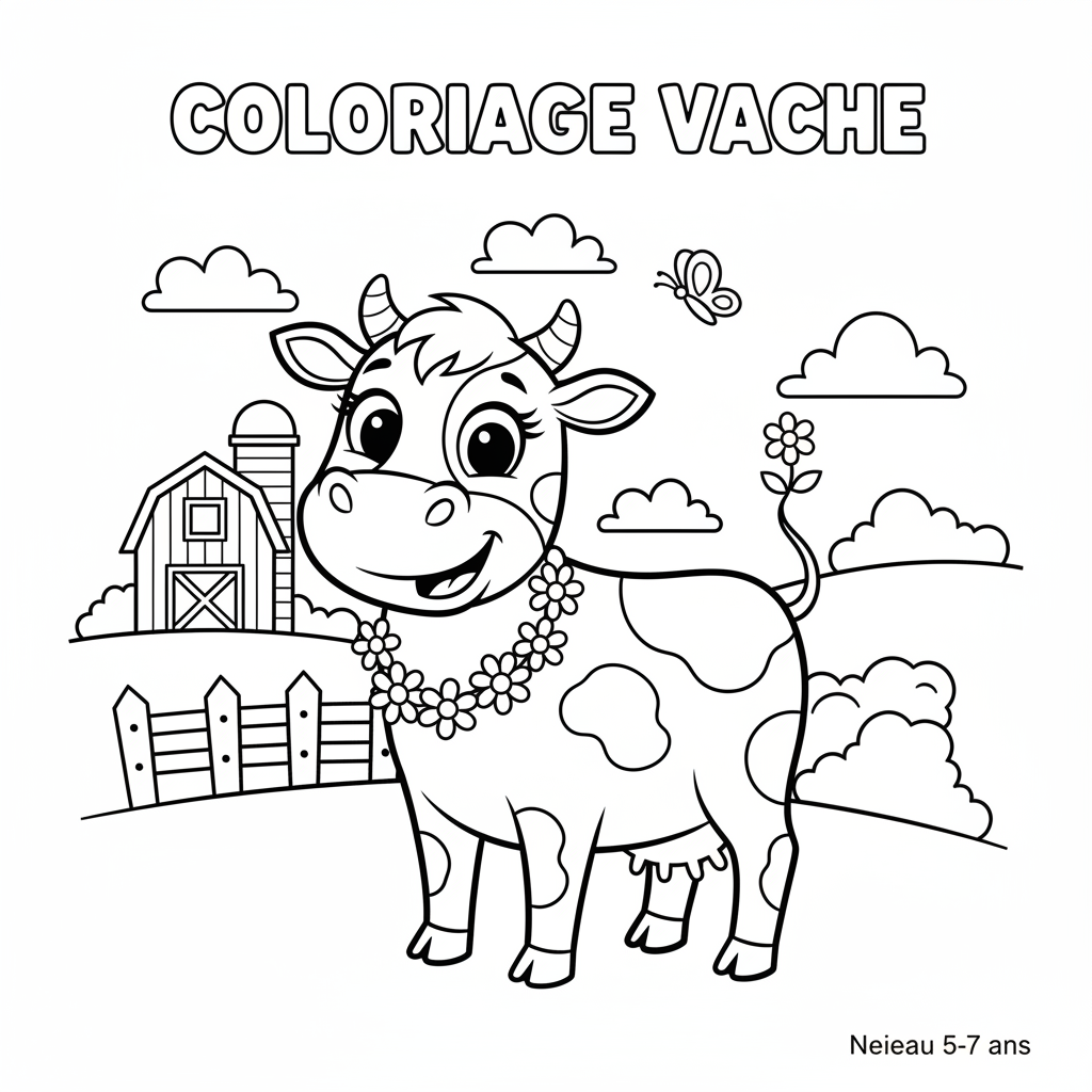 Coloriage coloriage vache 2