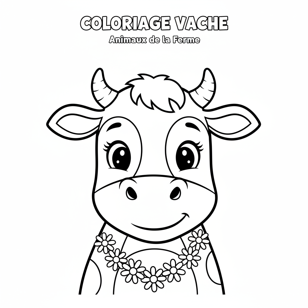 Coloriage coloriage vache 4