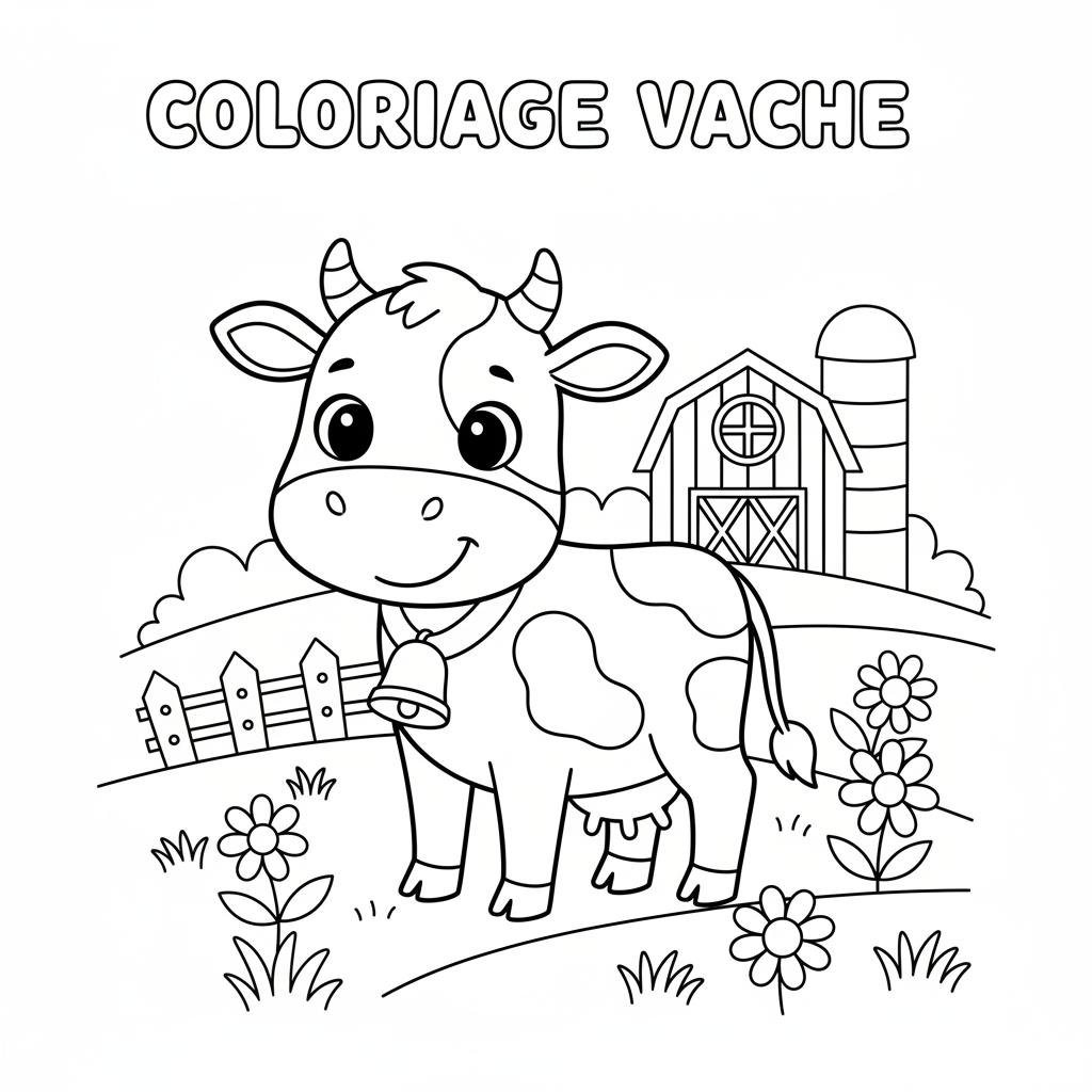 Coloriage coloriage vache à imprimer