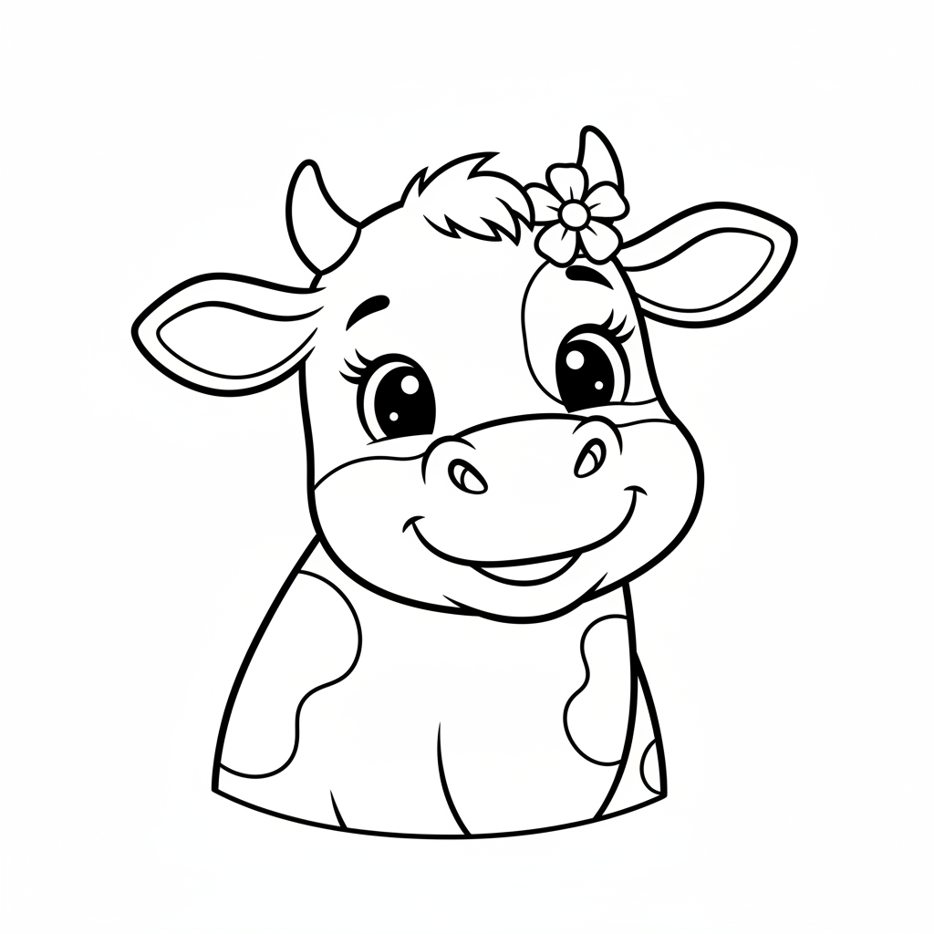 Coloriage coloriage vache à imprimer 4