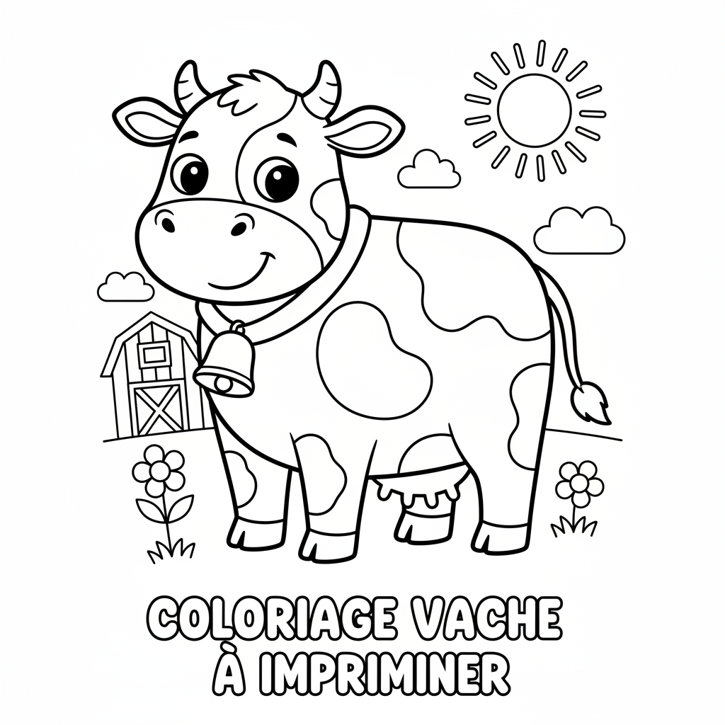 Coloriage coloriage vache imprimer