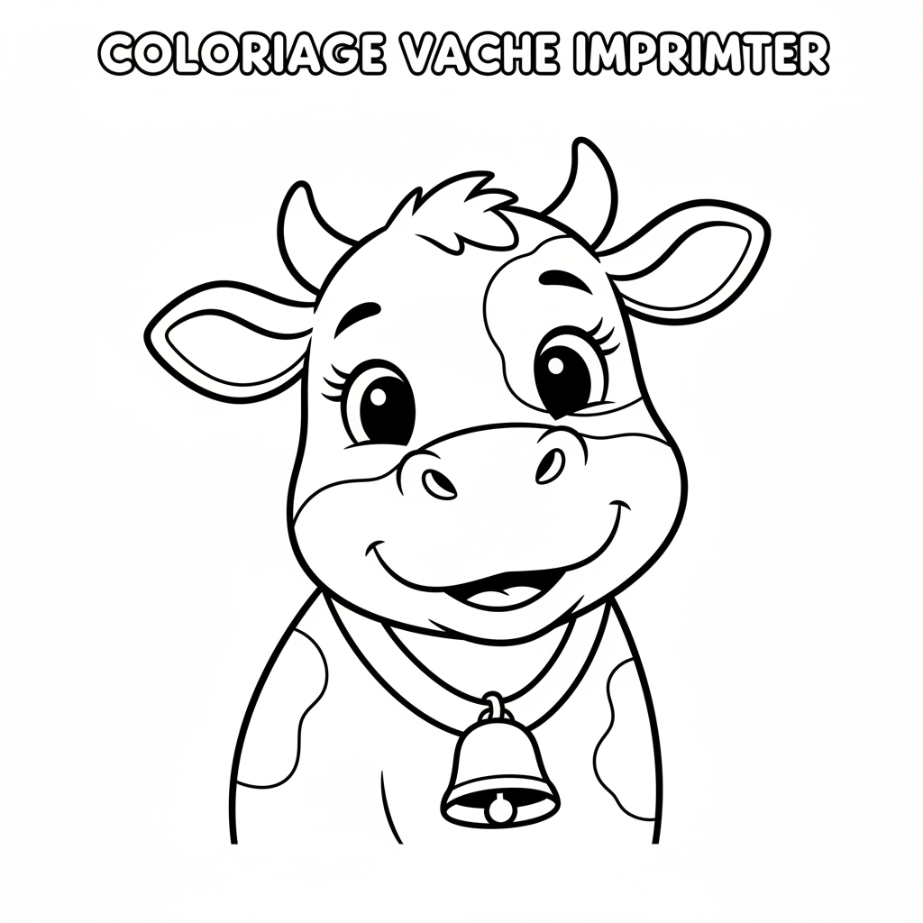 Coloriage coloriage vache imprimer 4