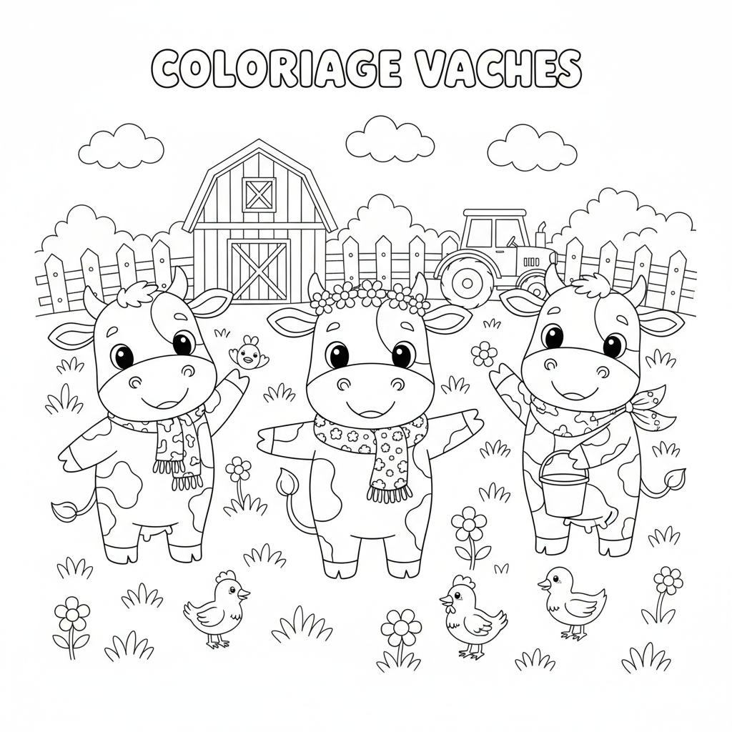 Coloriage coloriage vaches 2