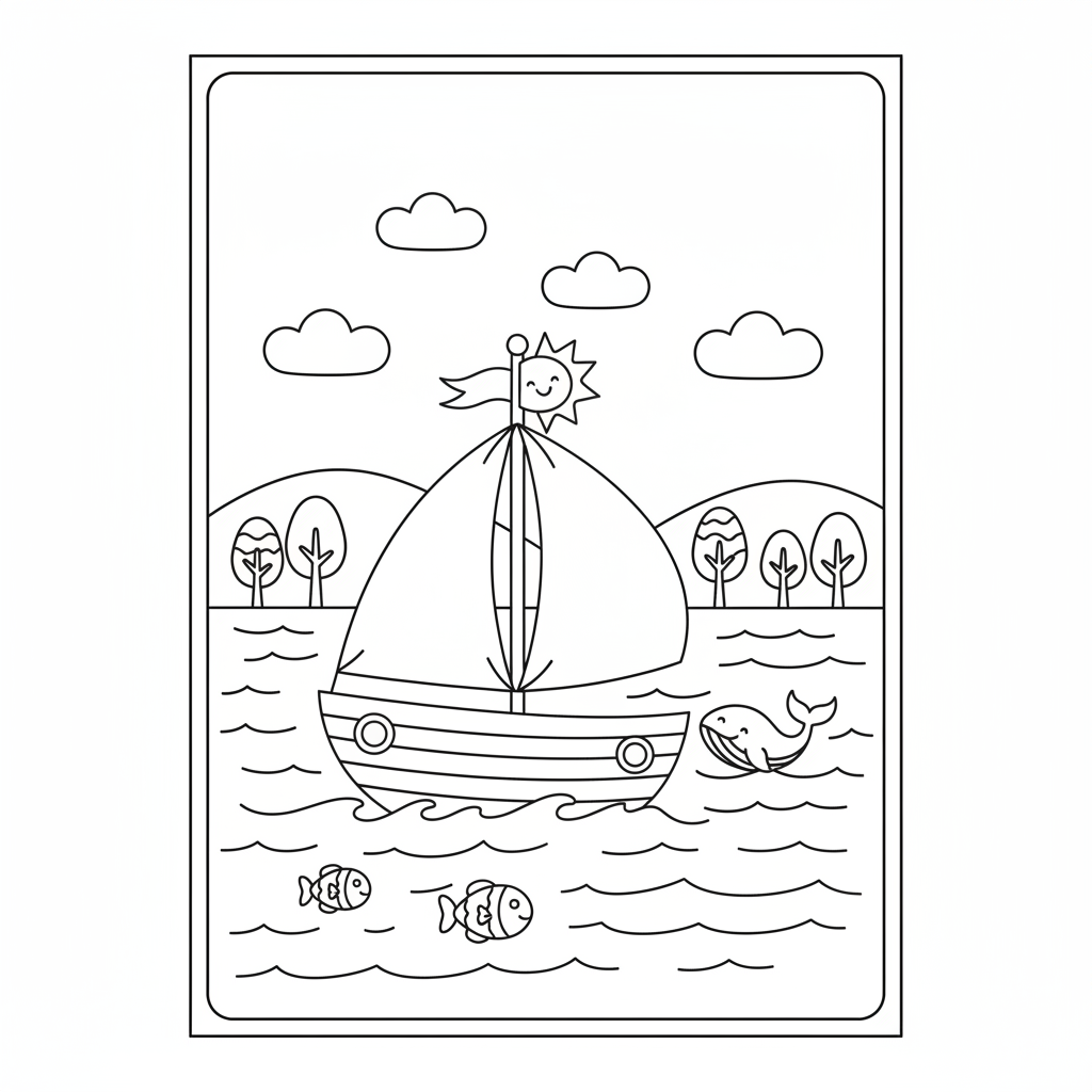 Coloriage coloriage voilier 3