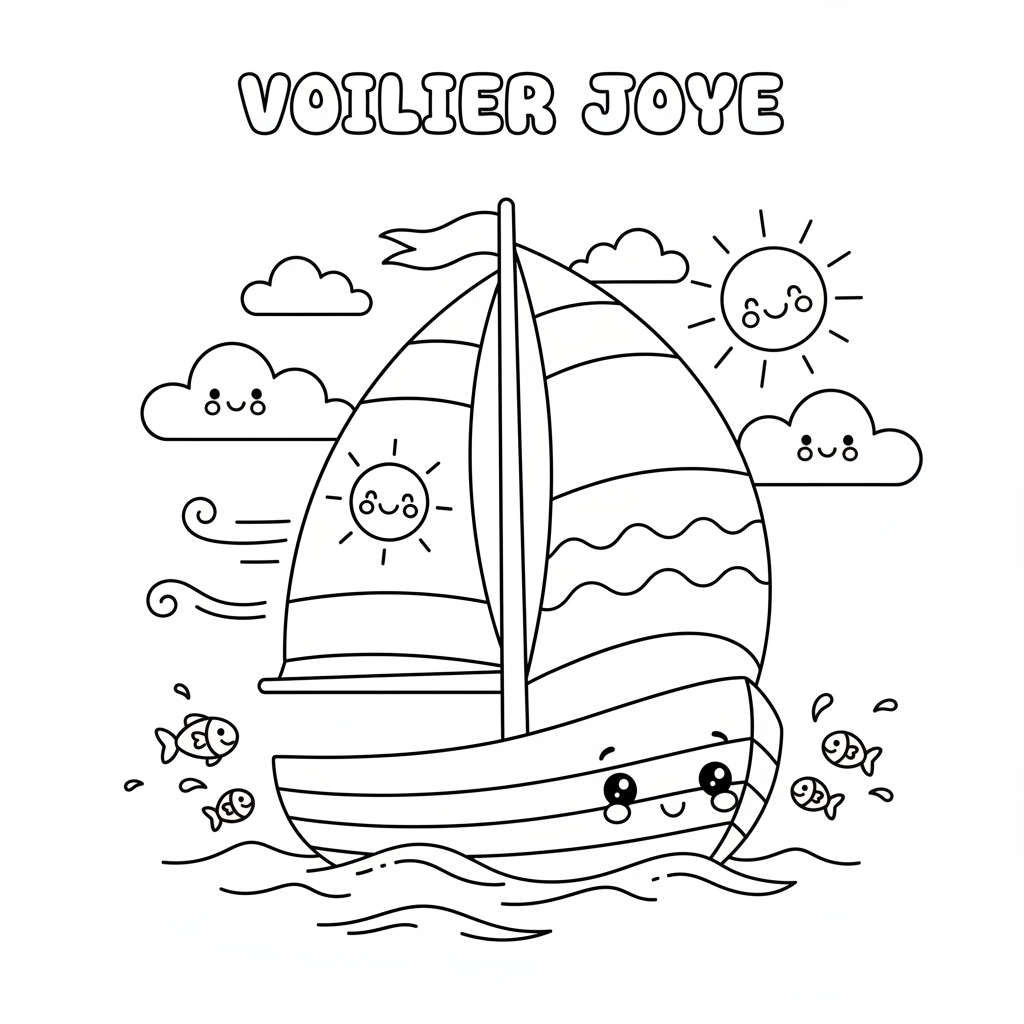Coloriage coloriage voilier 4