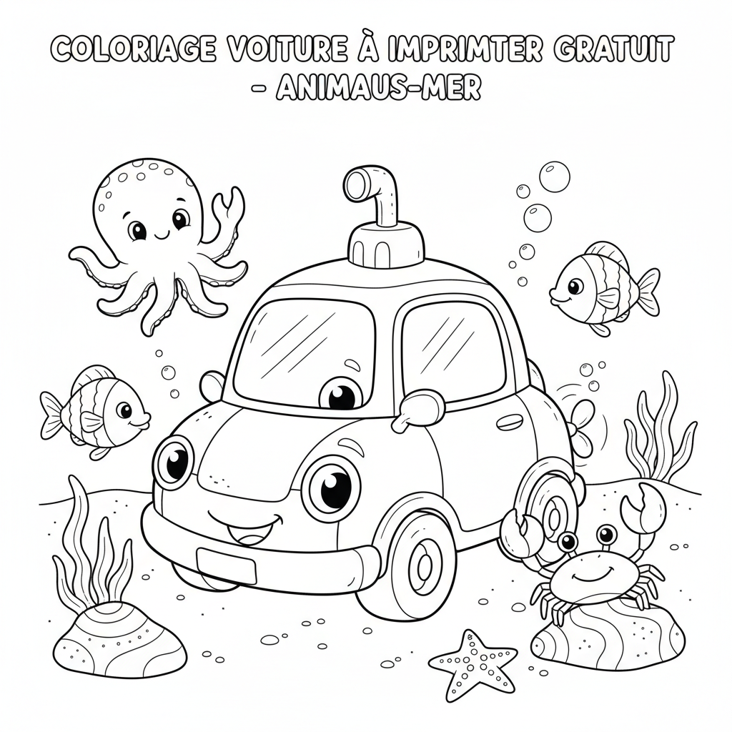 Coloriage coloriage voiture à imprimer gratuit 4