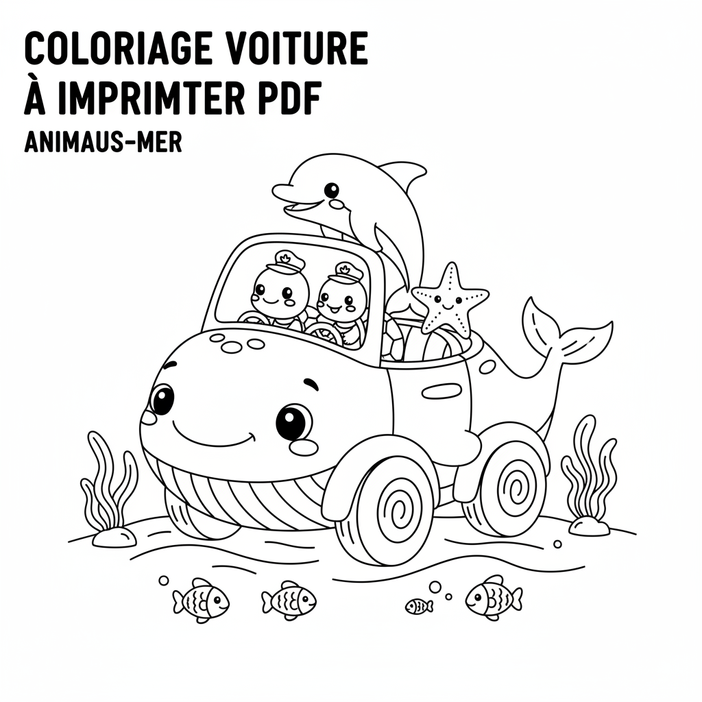 Coloriage Voiture À Imprimer Pdf Gratuit pour les Enfants