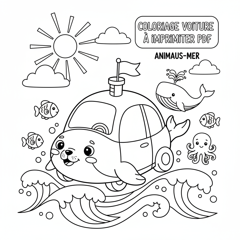 Coloriage coloriage voiture à imprimer pdf 3