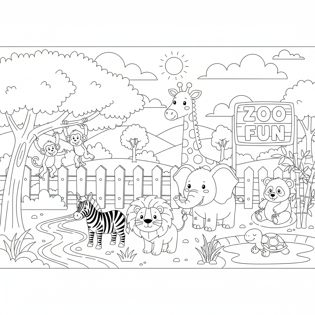Coloriage coloriage zoo 3