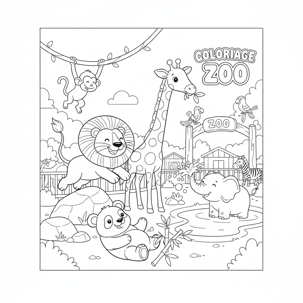 Coloriage coloriage zoo 5