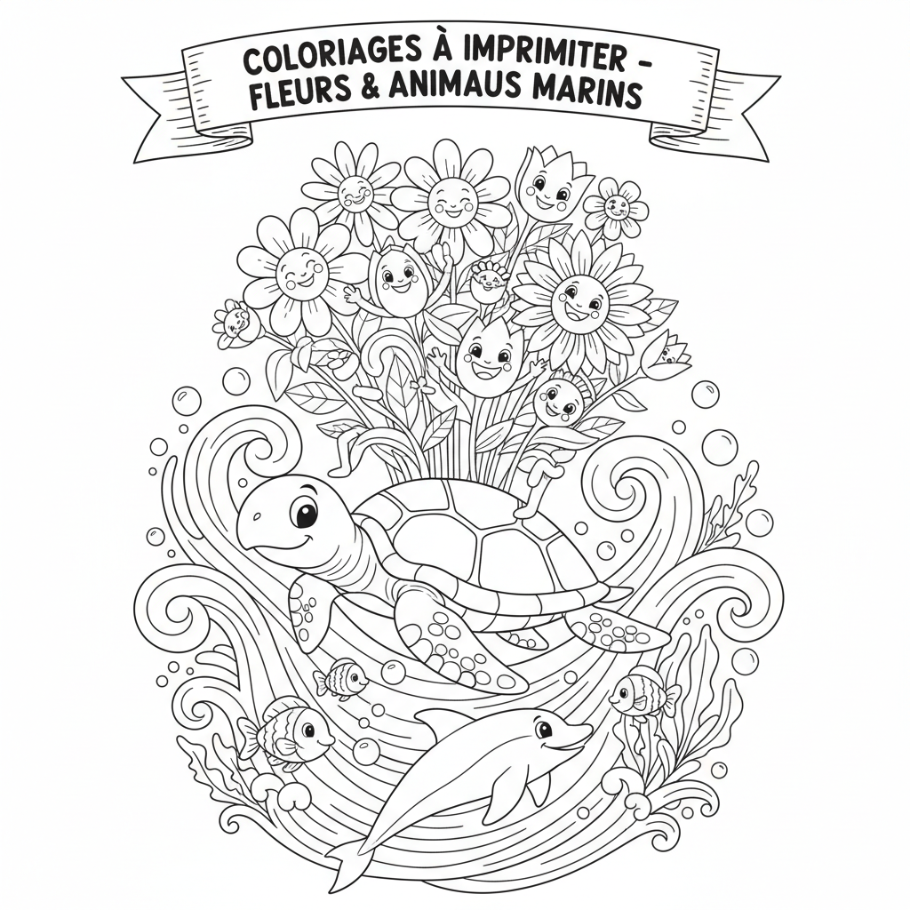 Coloriage coloriages à imprimer fleurs 5