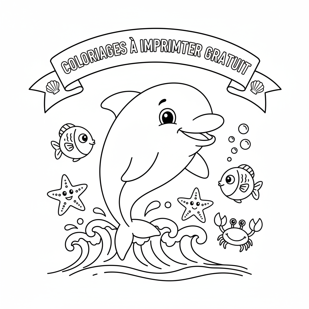 Coloriages A Imprimer Gratuit des Animaux de la Mer