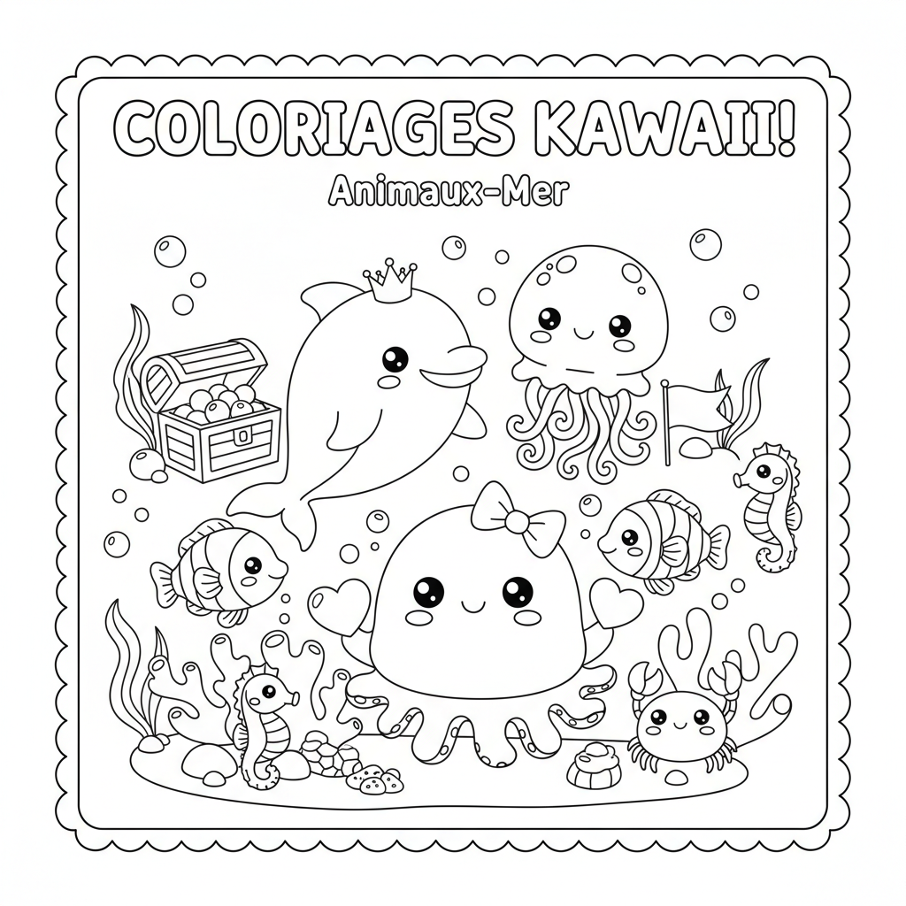 Coloriage coloriages à imprimer kawaii 2
