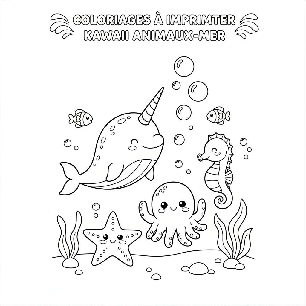 Coloriage coloriages à imprimer kawaii 3