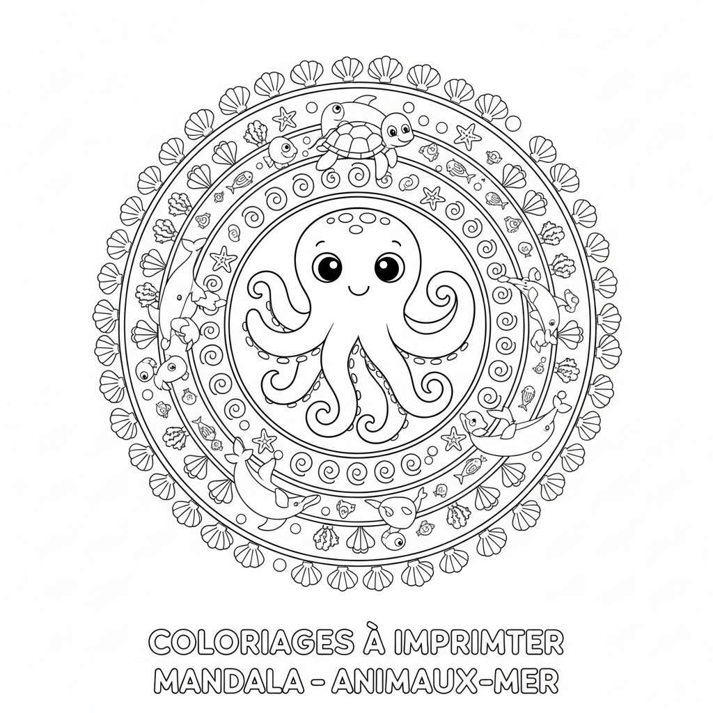 Coloriage coloriages à imprimer mandala 2