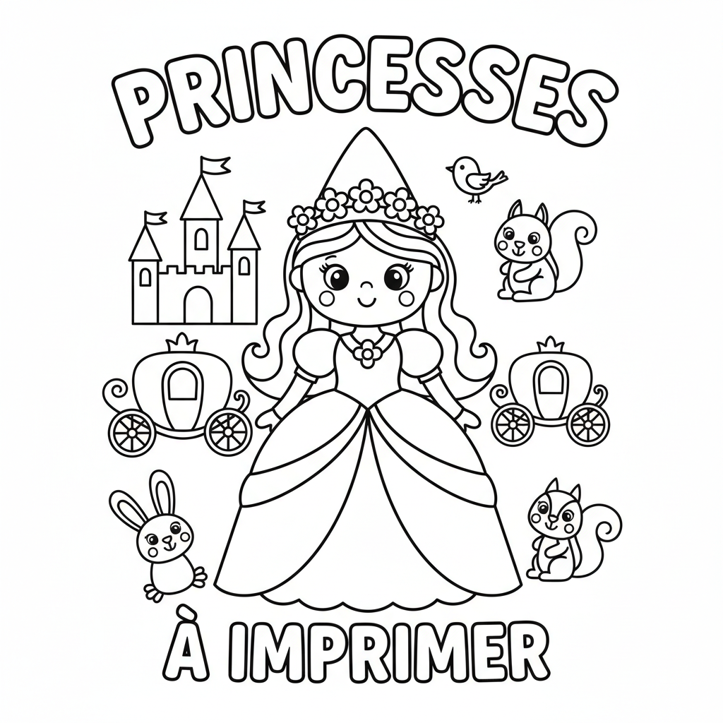 Coloriage coloriages à imprimer princesses disney 1