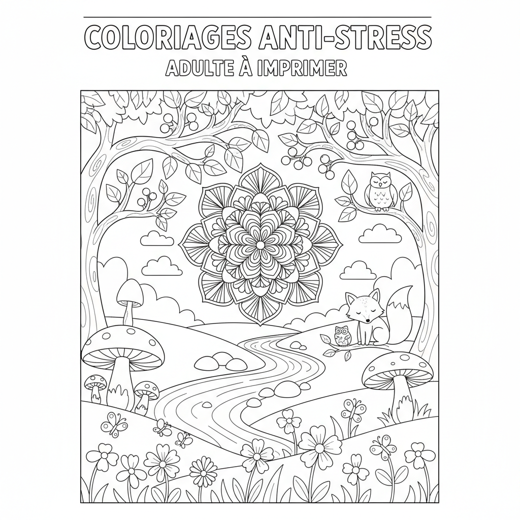 Coloriage coloriages adulte à imprimer 3