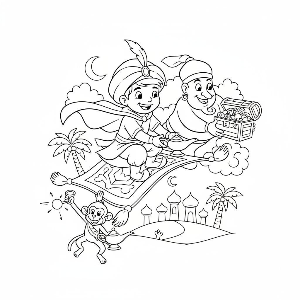 Coloriage coloriages aladdin 5