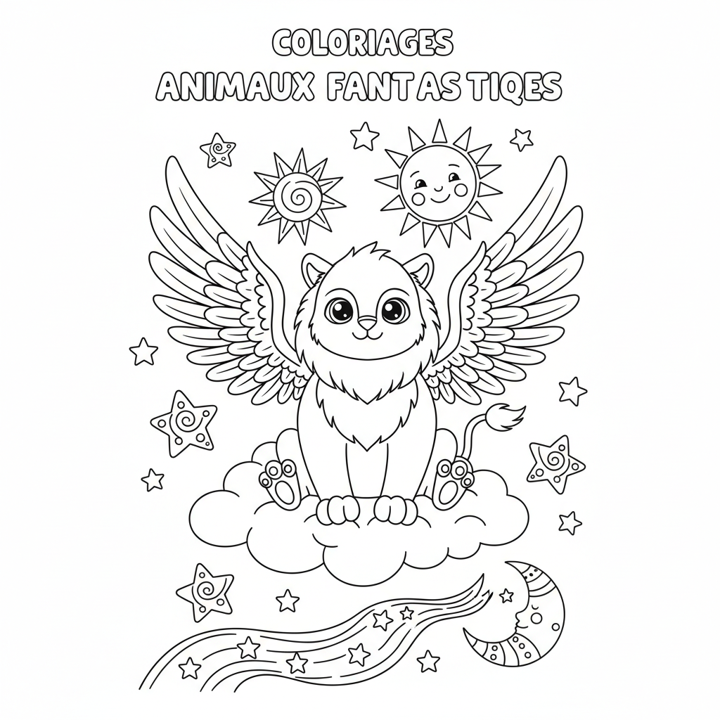 Coloriage coloriages animaux fantastiques 2