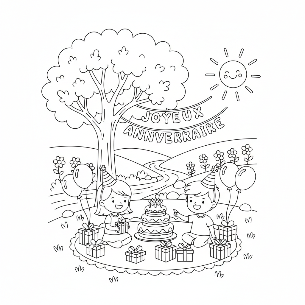 Coloriage coloriages anniversaire à imprimer 3