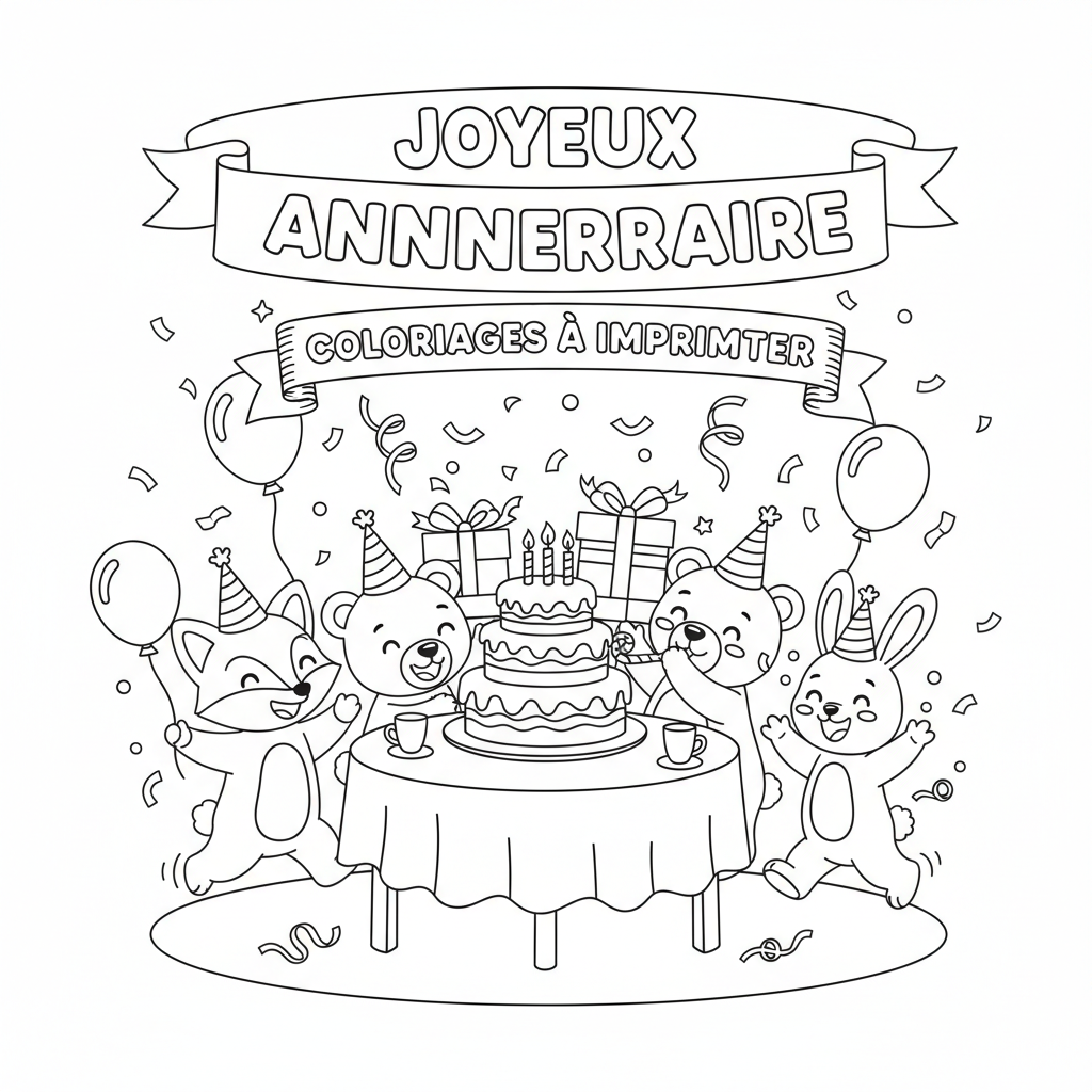 Coloriage coloriages anniversaire à imprimer 5