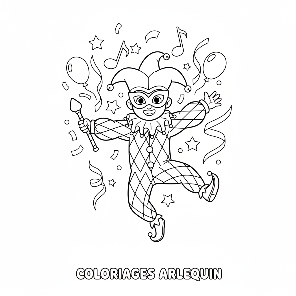 Coloriage coloriages arlequin 5