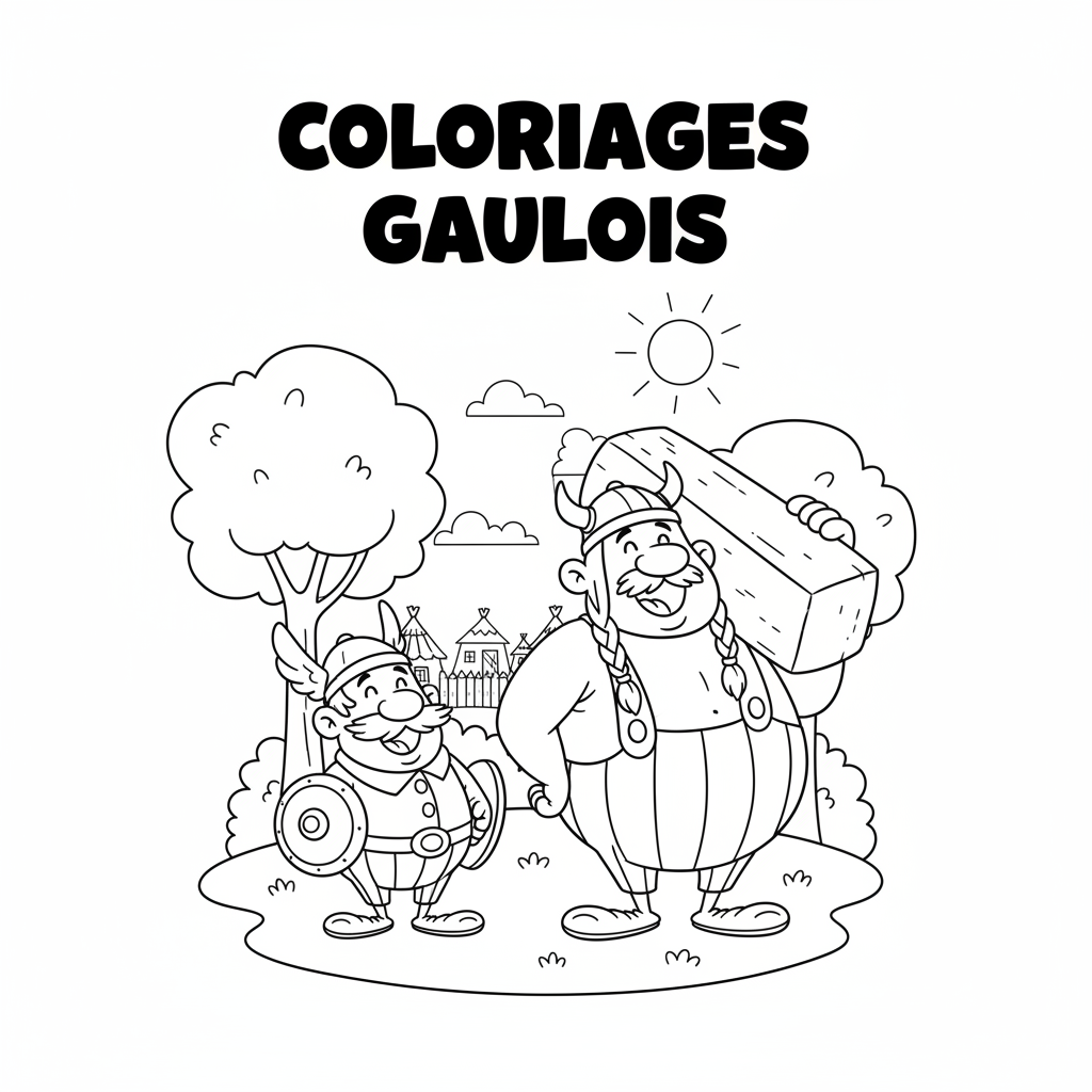 Coloriage Astérix et Obélix Gratuit à Imprimer