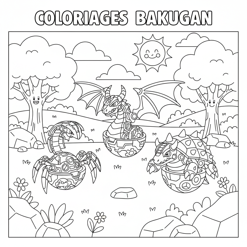 Coloriage coloriages bakugan 3