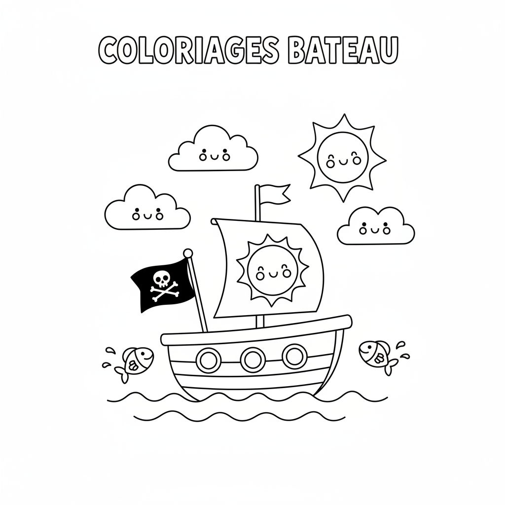 Coloriage coloriages bateau