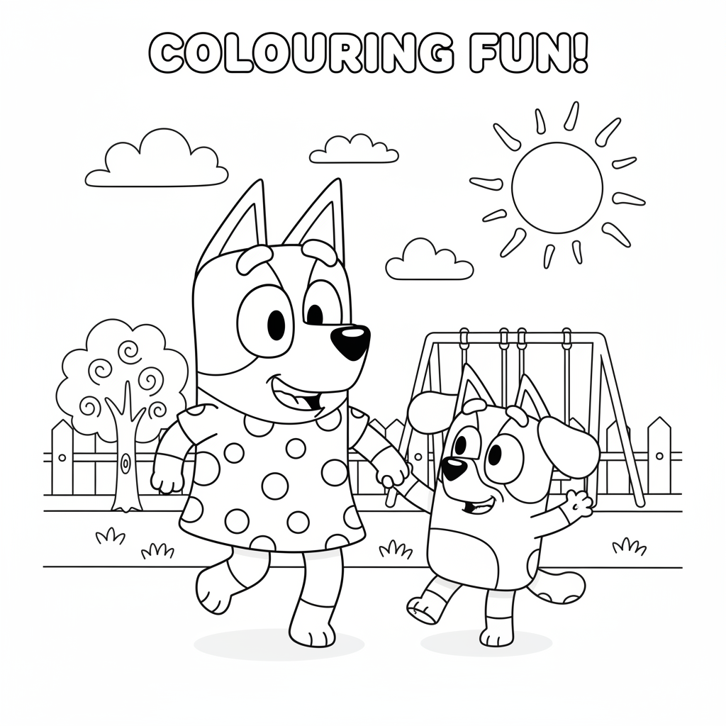 Coloriage coloriages bluey 2