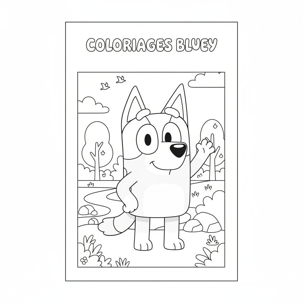 Coloriage coloriages bluey 3