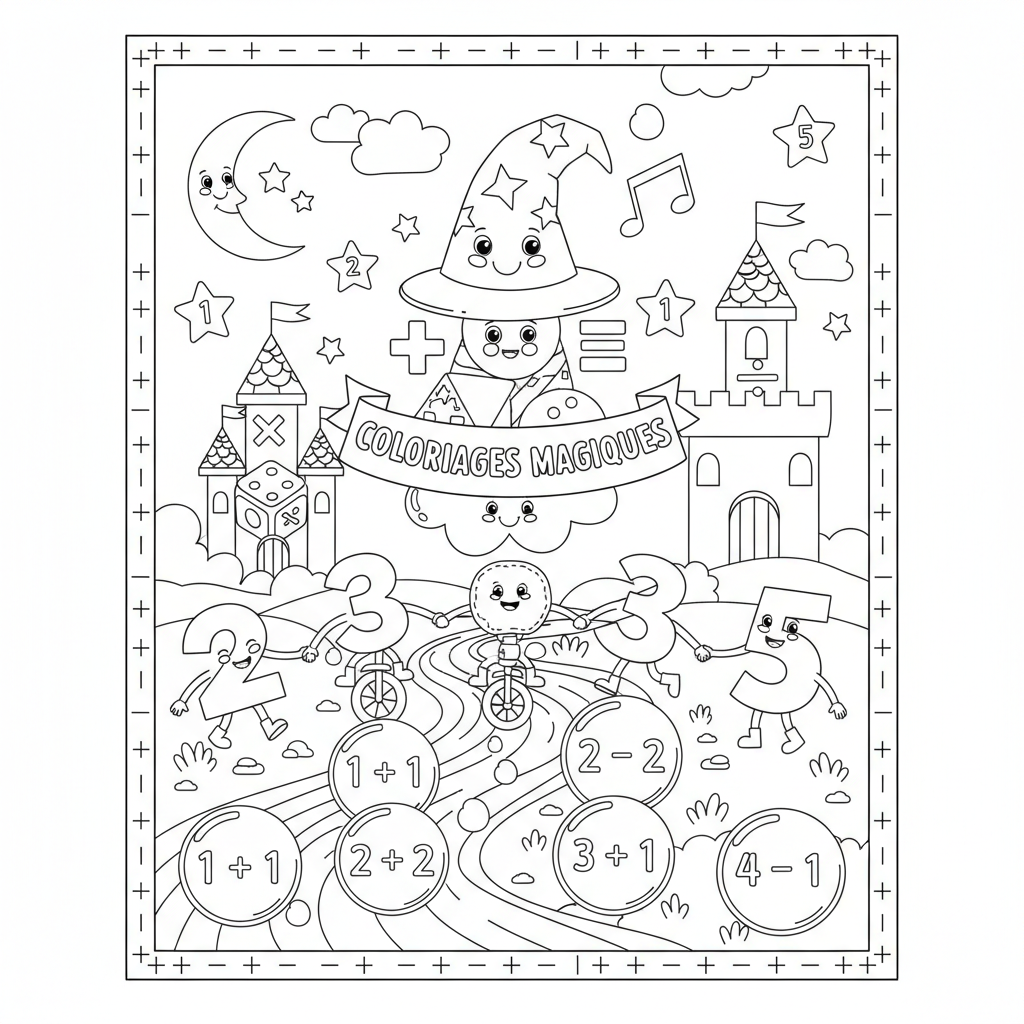 Coloriage coloriages calculs