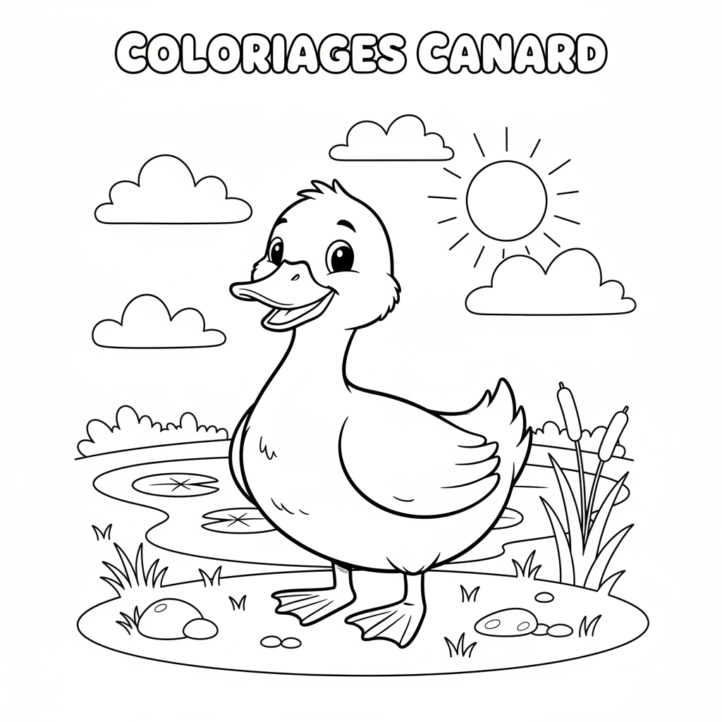 Coloriage coloriages canard 3