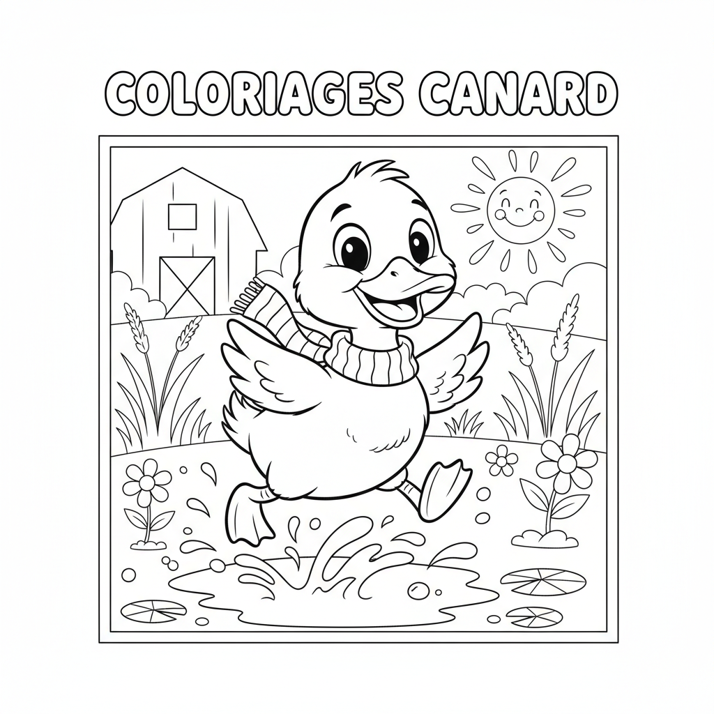 Coloriage coloriages canard 5