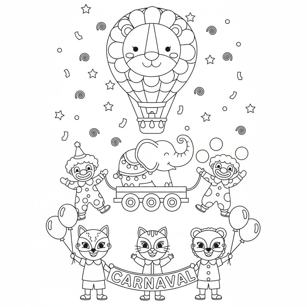 Coloriage coloriages carnaval