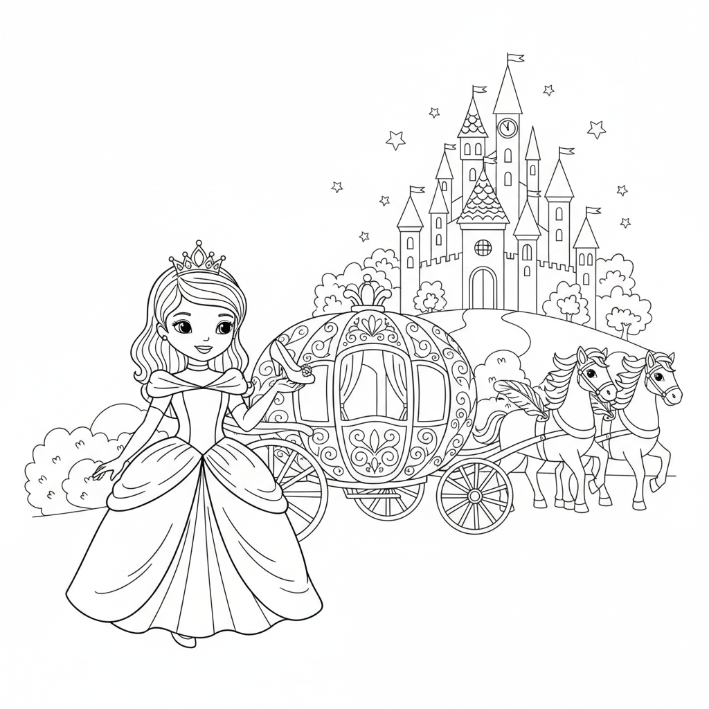 Coloriage coloriages cendrillon 1
