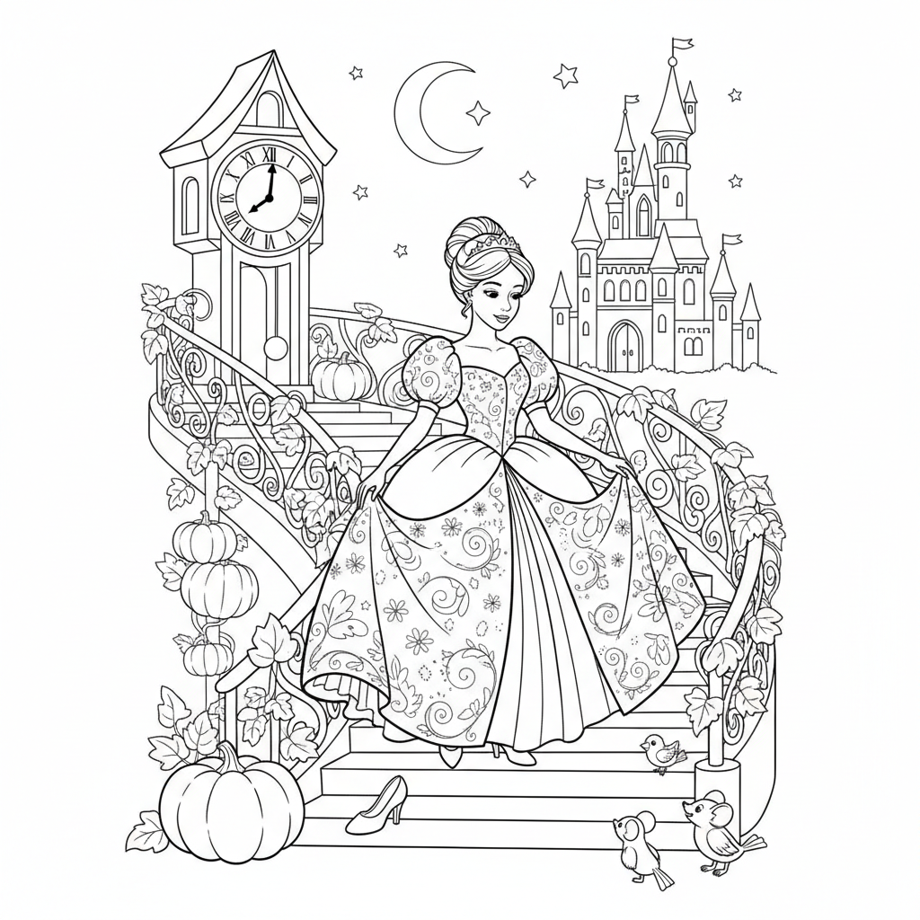Coloriage coloriages cendrillon 2